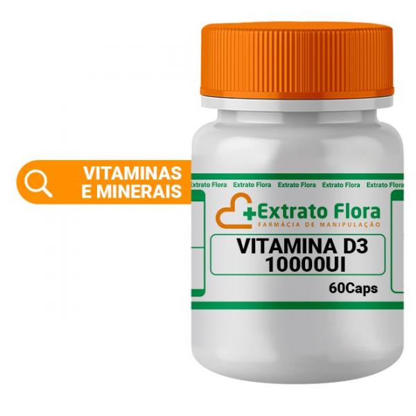 Vitamina D3 10.000UI 60 Cápsulas - Extrato Flora