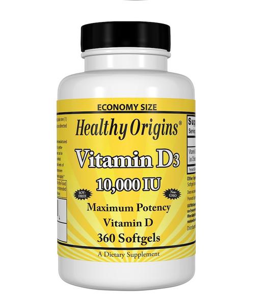 Vitamina D3 10.000iu Healthy Origins - 360 Softgels