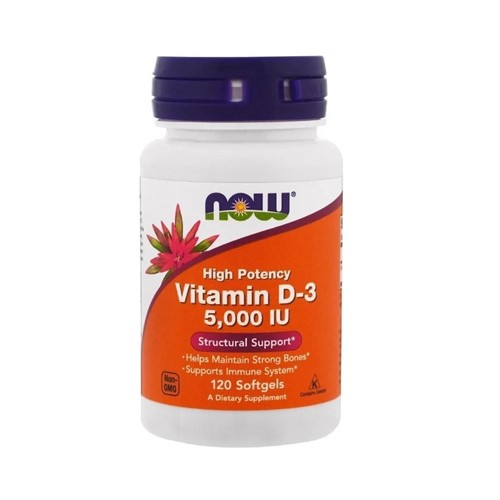 Vitamina D3 5.000 IU 120 Softgels Now Foods