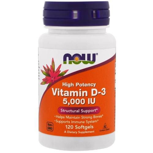 Vitamina D3 5.000 Ui 120 Softgels Now Foods