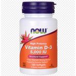 Vitamina D-3 5000 Ui 120 Softgels Now Foods