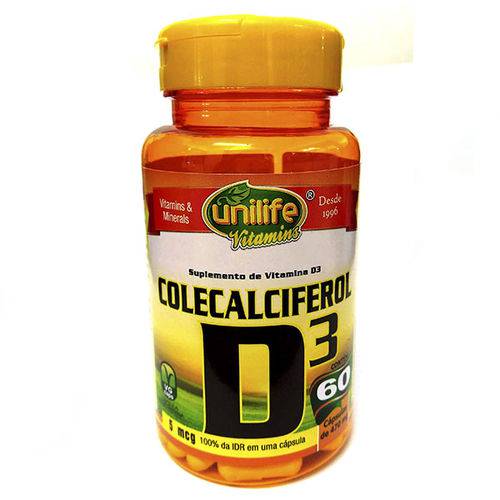 Vitamina D - Calciferol Unilife 60 Cápsulas 470mg
