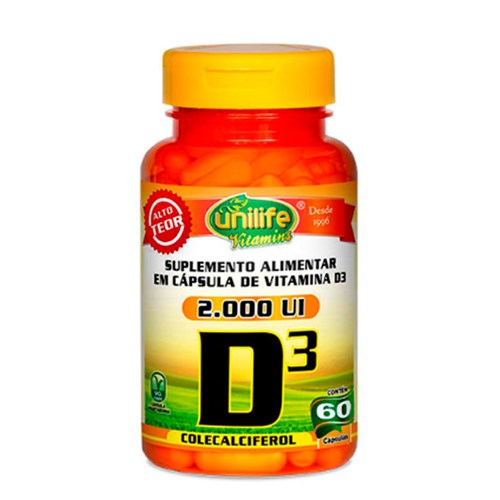 Vitamina D - Calciferol Unilife 60 Cápsulas 470Mg