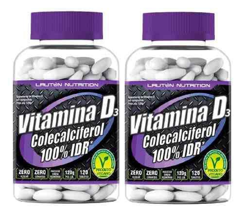 Vitamina D3 Colecalciferol 1000mg 2 X 120 Tabletes - Lauton
