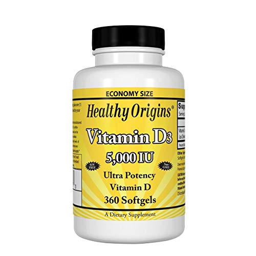 Vitamina D D-3 5000 IU (360 Softgels) - Healthy Origins