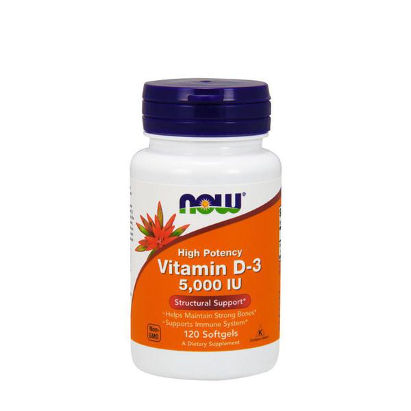 Vitamina D D-3 5000 UI (120 Softgels) Now Foods