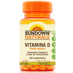 Vitamina D3 - Sundown Vitaminas - 100 Comprimidos