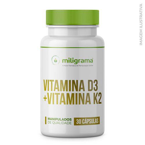 Vitamina D3 + Vitamina K2 (MK-7) 30 Cápsulas