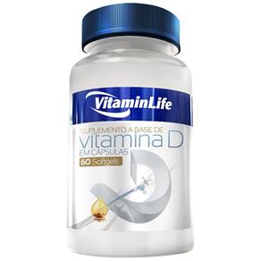 Vitamina-D - Vitaminlife - Sem Sabor - 60 Softgels