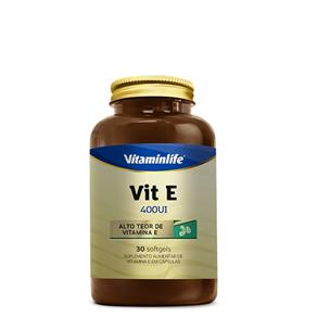 Vitamina e 400UI 30 Softgels Vitaminlife - SEM SABOR