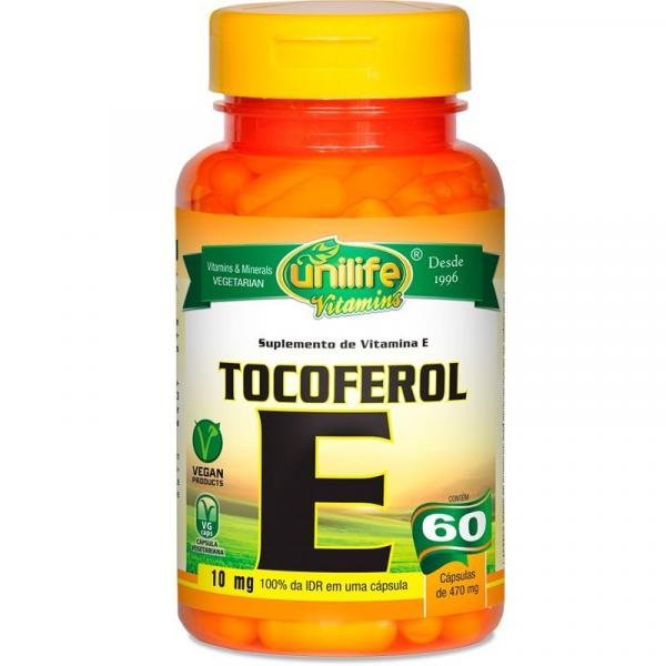 Vitamina e Tocoferol 60 Cápsulas Unilife