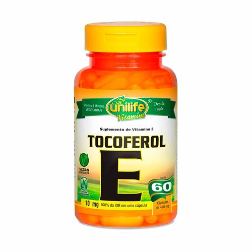 Vitamina e Tocoferol - Unilife - 60 Cápsulas de 470mg