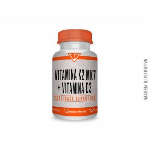 Vitamina K2 100mcg + Vitamina D3 10.000UI 60 Cápsulas - Saúde Óssea e Cardiovascular