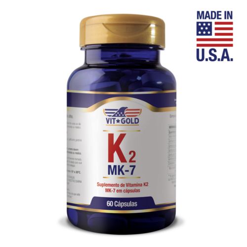 Vitamina K2 MK7 100mcg Vitgold 60 Cápsulas