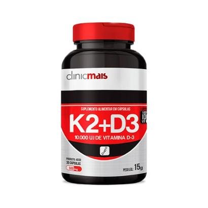 Vitaminas K2 + D3 Clinic Mais 30 Cápsulas