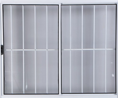 Vitro de Alumínio 2 Folhas 1,00 X 1,20 com Grade Cor Branco Linha All Modular
