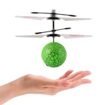 Voando Bolas de mão crianças Induced Flight, RC verde de voo Bola Drone helicóptero para crianças / adolescente com controlador remoto