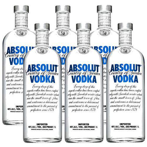 Tudo sobre 'Vodka Absolut Natural 1 Lt 06 Unidades'