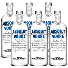 Vodka Absolut Natural 1 Lt 06 Unidades
