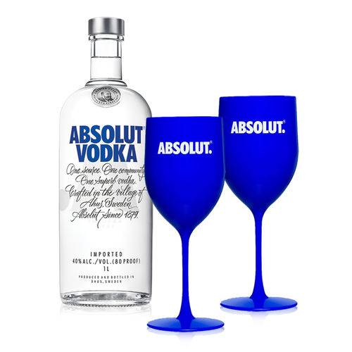Vodka Absolut Original 1l + Taça