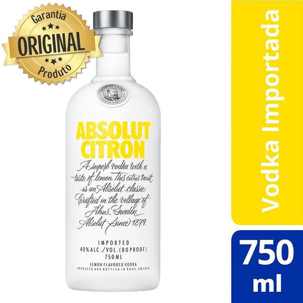 Vodka Sueca Citron Garrafa 750ml - Absolut