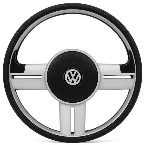 Tudo sobre 'Volante Esportivo Rallye Super Surf Slim Prata Universal Sem Cubo com Emblema VW - Prime'