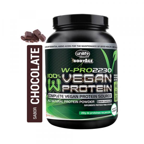 W-Pro 100 Vegan Protein Sabor Chocolate Unilife 900g