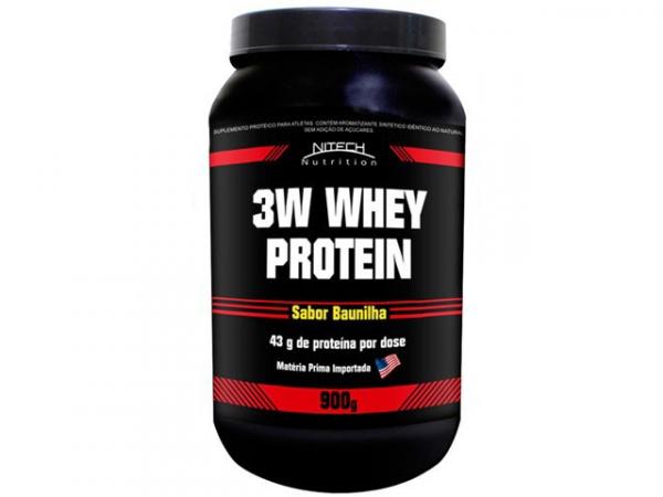 3W Whey Protein 900g Baunilha - Nitech Nutrition