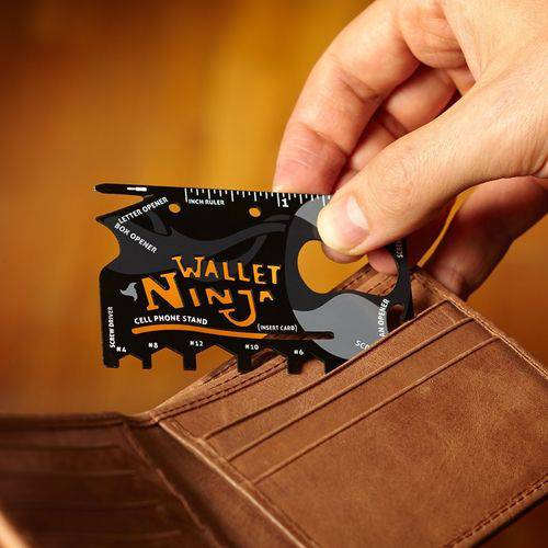 Tudo sobre 'Wallet Ninja - Cartão Multifuncional 18 em 1'