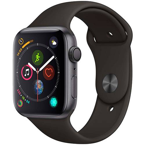 Watch Series 4 GPS 44mm Cinza Espacial Case With Preto Sport Band - Apple