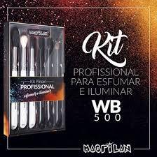 WB500 Kit Pincel Profissional Esfumar e Iluminar - Macrilan