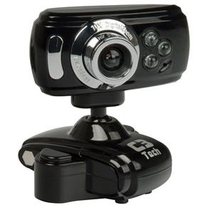 Webcam 30Mp Usb com Led Visão Noturna Preta C3-Tech Wb2105-P