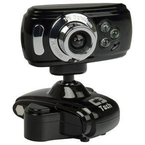 Webcam C3 Tech WB2105-P 30.0MP com Microfone Integrado, Botão Snapshot e Visão Noturna - Preto