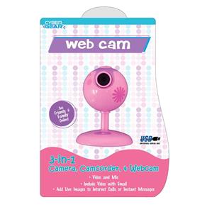 Webcam 3 em 1 com Microfone Conexão Usb Rosa - Maximo 92897