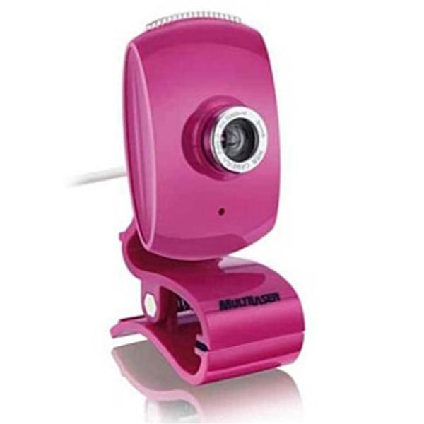 Webcam Facelook com Microfone Usb Rosa Wc048 Multilaser