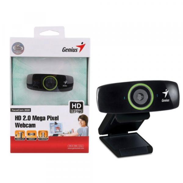 Webcam Genius 32200233101 FaceCam 2020, 720p HD Preto - USB - Genius