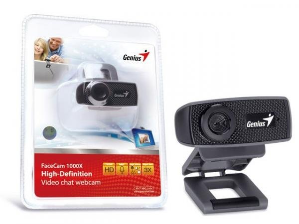 Webcam Genius 32200223101 Facecam 1000X HD 720P USB 2.0 Zoom 3X
