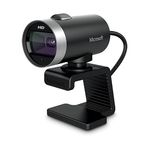 Webcam Microsoft H5D-00013 HD 720P Rotação 360º - Preto
