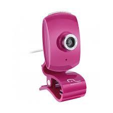 Webcam Multilaser Facelook com Microfone USB Rosa - WC048