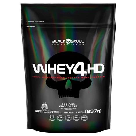 Whey 4Hd Refil Chocolate 837G- Black Skull