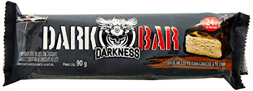Whey Bar Darkness 8 Unidades 90g Doce de Leite com Chocolate Chip, IntegralMedica