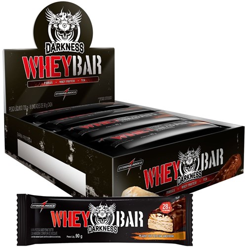 Whey Bar Darkness (8 X 90g) - Integralmedica - Chocolate com Coco