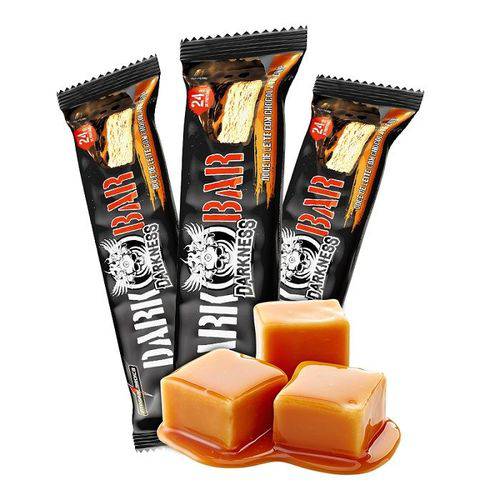 Whey Bar Darkness - Caixa com 8 Unidades - Doce de Leite C/ Chocolate Chip - Integralmédica