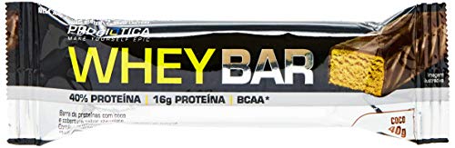 Whey Bar High Protein - Côco, Probiótica, 24 Unidades 40 G