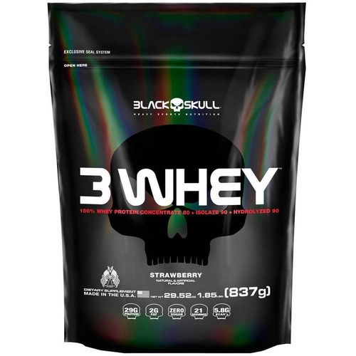 3 Whey Black Skull - Chocolate - 837g