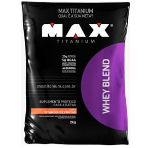 Whey Blend - Refil 2kg - Max Titanium - Baunilha - 2 Kg