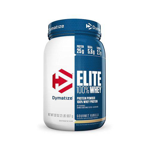 Whey Elite 100% Protein (2LB) 907G Gourmet Vanilla - Dymatize Nutrition