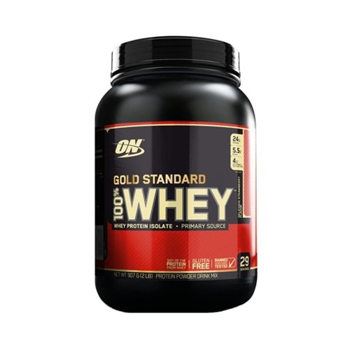 Whey Gold 100% 2Lbs (907G) - Morango