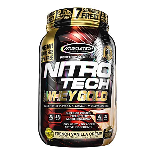 Whey Gold Nitro Tech - 999g French Vanilla Creme - Muscletech, Muscletech