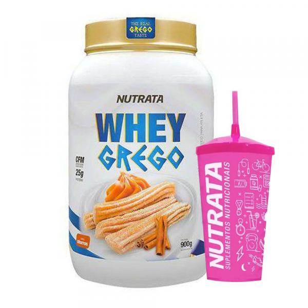 Whey Grego 900g Churros + Copo Pink - Nutrata